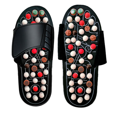 The Original FITZ | Reflexology Slippers Massage Slippers | Foot Massage | Unisex Sizing | Black